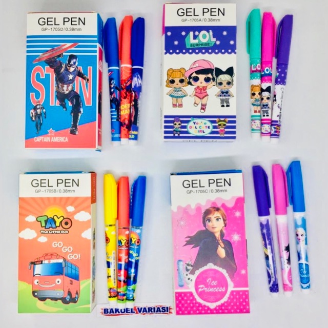 

(1 BIJI) Pulpen Gel Fancy Gel Pen LOL Frozen Avenger