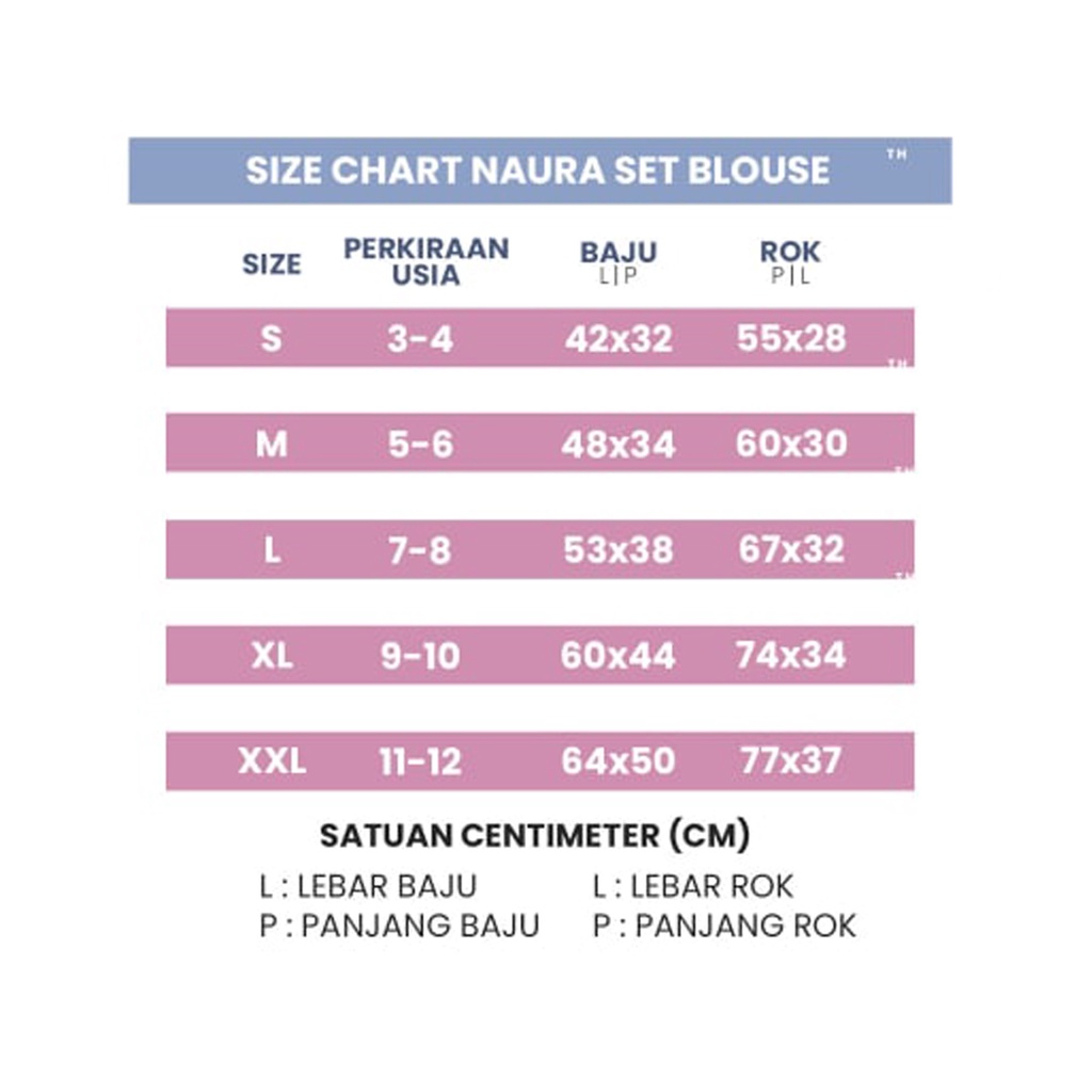 HOOFLA Setelan Baju Muslimah Anak Perempuan Tanggung Usia 3 - 12 Tahun Naura Set Blouse