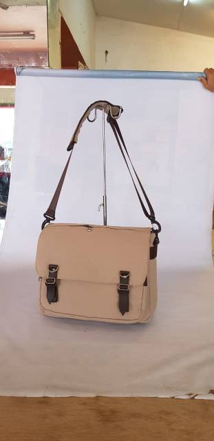 Tas selempang tas canvas /messenger 45 air bone coklat/ tas canvas slempang pria/free ongkir