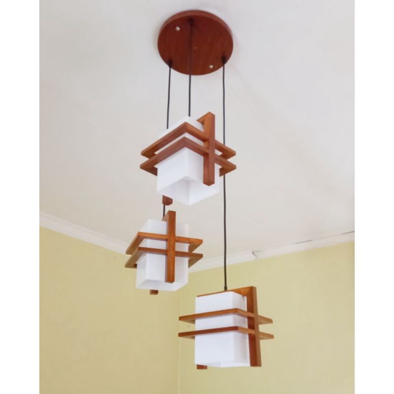Lampu Gantung Kayu Jati
