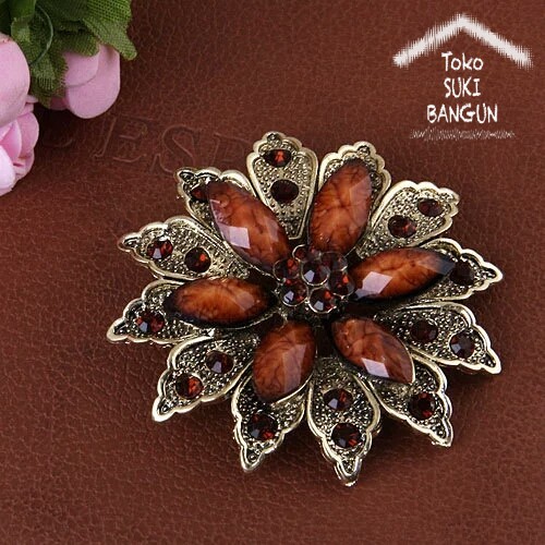 BR-001 Bros Pin Bunga Aksesoris Wanita Fashion Flower Brooch Women