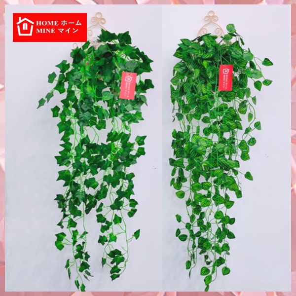 Homemine Daun Rambat Gantung Daun Hias Dinding Daun Plastik Dekorasi Dinding Hiasan Tembok Bunga Art