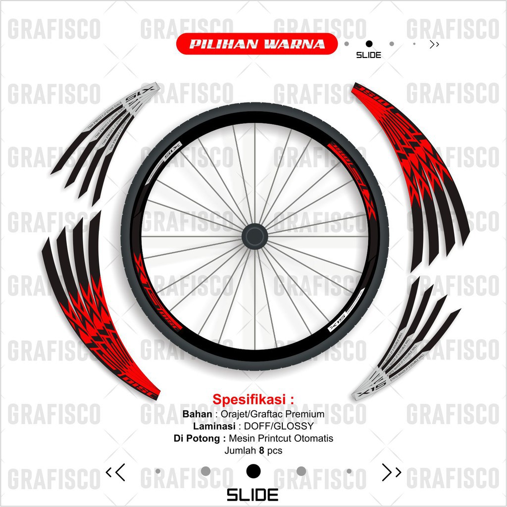 STICKER LIS VELG SEPEDA POLYGON RIM WELLSHET XTRADA 6 MTB ...