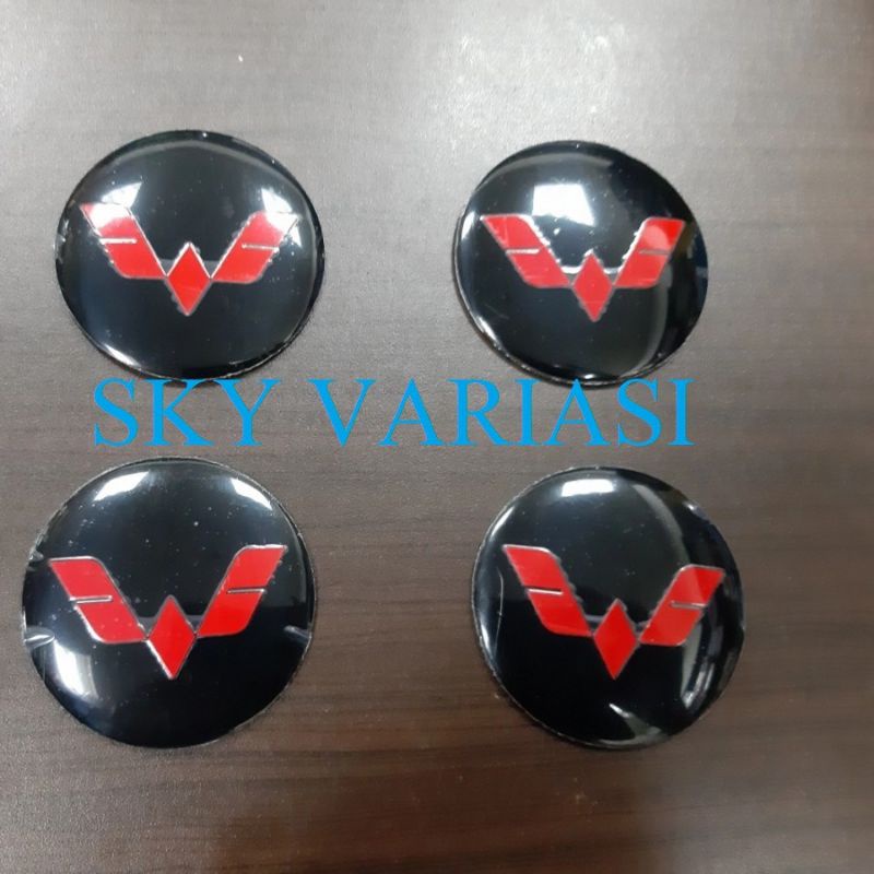 Sticker Tutup DOP Velg Racing Wuling Hitam Almaz Confero Cortez