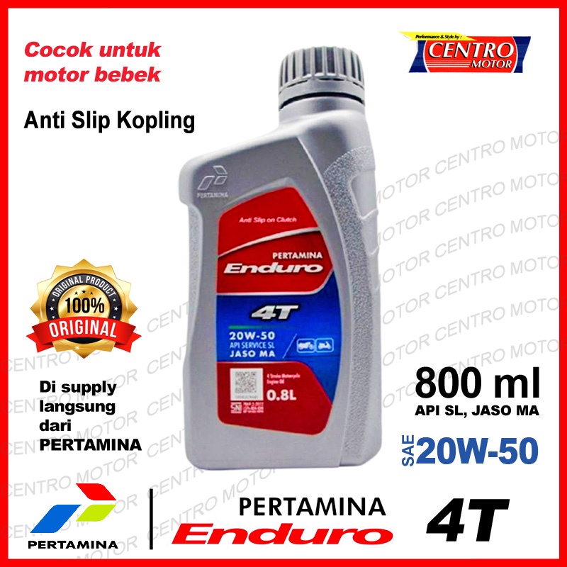 OLI PERTAMINA ENDURO 4T 800ml SAE 20W50.Oli Mesin PERTAMINA ENDURO 4T 800ml