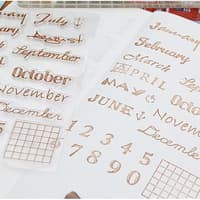 Clear Stamp (Stempel Transparan/Bening - Month Number Grid