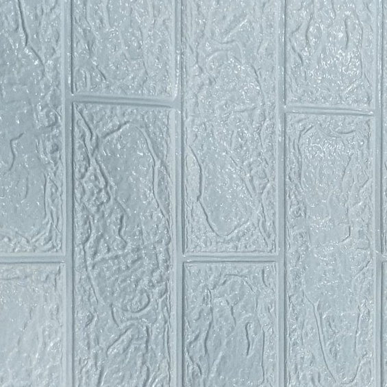 ⭐Bobastore⭐ R461 Wallpaper Dinding Foam 3D Motif Batu Bata / Walpaper Stiker Dinding Dekorasi Kamar-BIRU MUDA