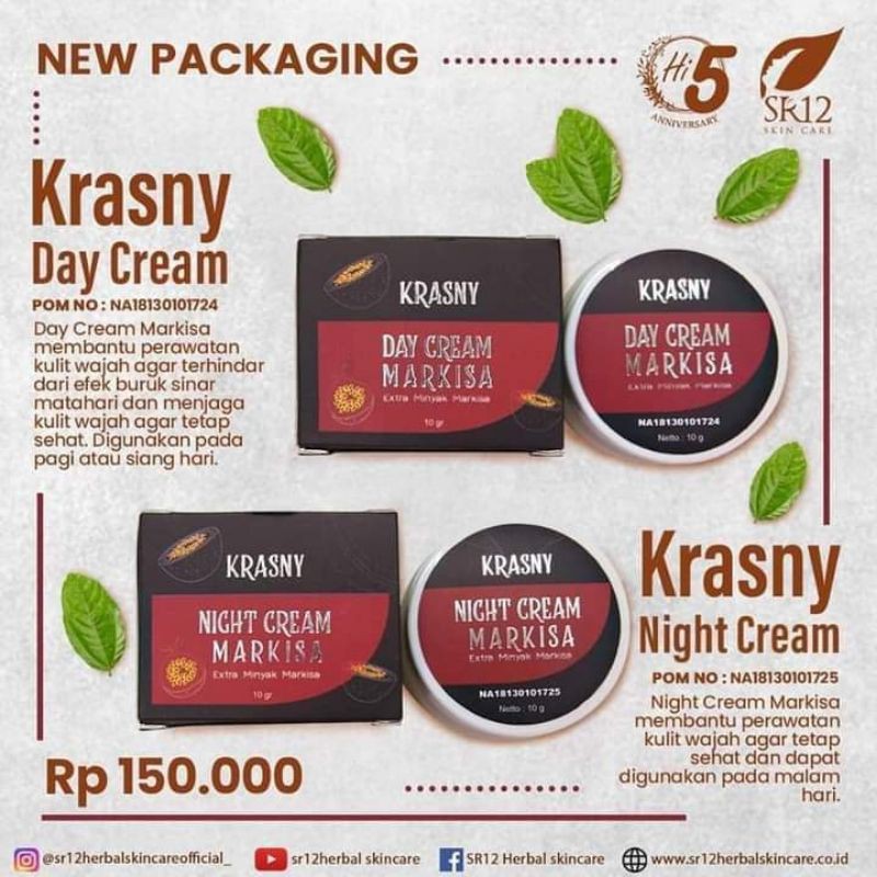 

Sr12 Krasny Day and Night Cream sebagai anti aging dan mencerahkan kulit wajah