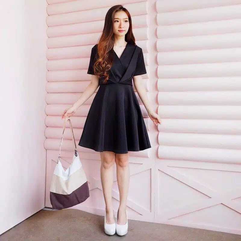 DRESS MILEY FLARE SCUBA / DRESS WANITA SCUBA PREMIUM / DRESS PESTA WANITA / DRESS CASUAL ini