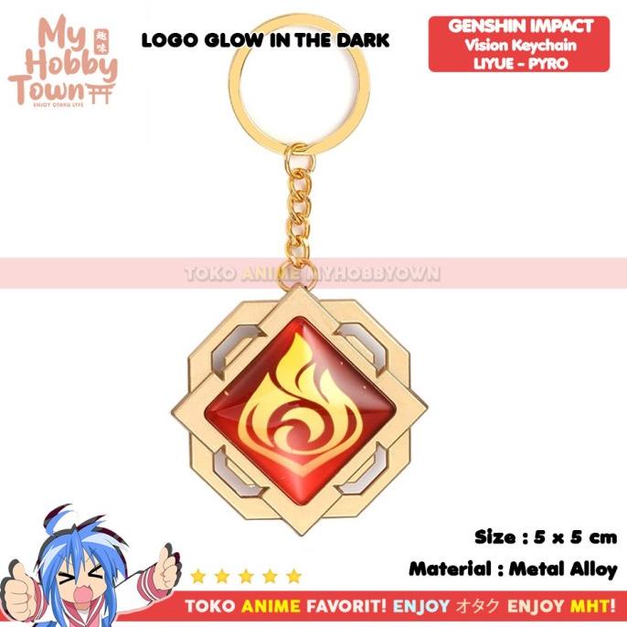 Gantungan Kunci Vision Genshin Impact Liyue Glow In The Dark