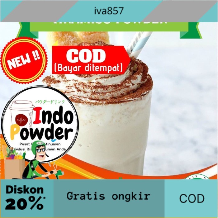 

PROMO Bubuk Minuman Tiramisu 1Kg / Bubuk Minuman rasa Tiramisu 1Kg /Tiramisu GRATIS ONGKIR