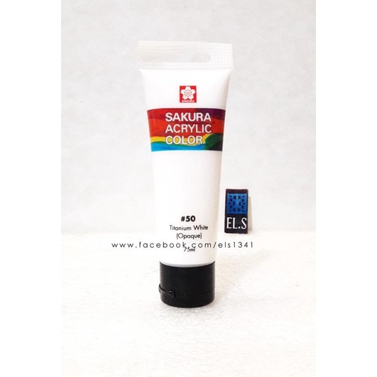 

TERLARIS Sakura Acrylic Paint Titanium White ( Cat Acrylic )/CAT AKRILIK SET/CAT AKRILIK SET 24 WARNA/CAT AKRILIK PASTEL/CAT AIR/CAT AIR LUKIS SET/CAT AIR GIOTTO/KUAS LUKIS 1 SET/KUAS LUKIS KECIL/KUAS LUKIS LENGKAP/KANVAS LUKIS/KANVAS LUKIS SKETSA/KANVAS