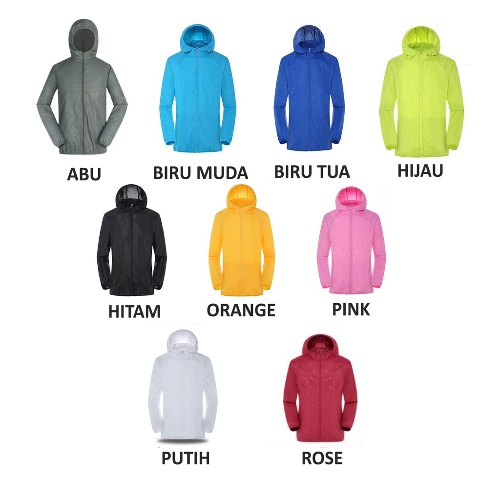 Jaket Parasut Olahraga Running Pria Wanita