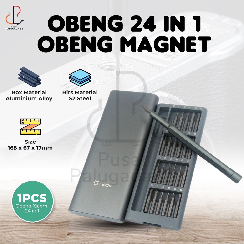 Obeng 24 in 1 Precision Magnet Screwdriver Kit Set 24pcs Tipe Xiaomi Reparasi Service Mijia Wiha