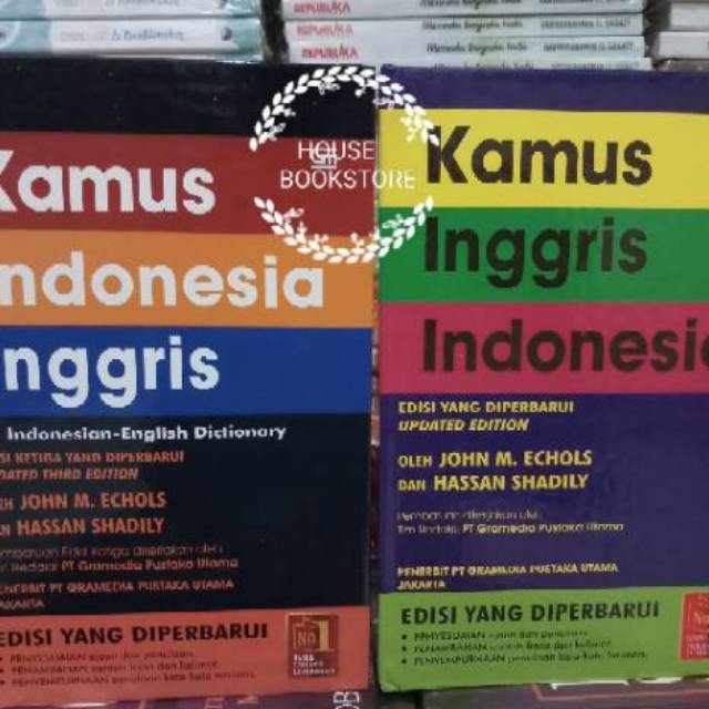 1 PAKET 2 KAMUS JOHN M ECHOLS HARD COVER HVS INDEX