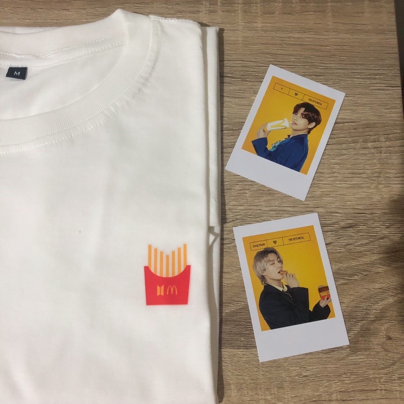 BTS x McD T-Shirt (free photocard) / Kaos BTS Mcd / Kaos McD / BTS T-shirt