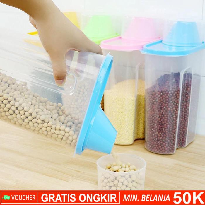 GS8 Biru Toples Wadah Penyimpanan Makanan Food Storage Container 2.5L 1Pcs Otherhouse H1211