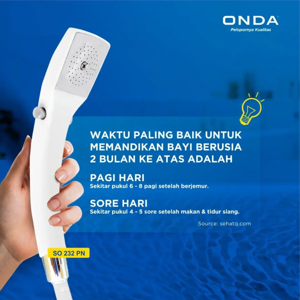 ONDA SO 232 PN Hand Shower Pancuran Mandi 1/2&quot;