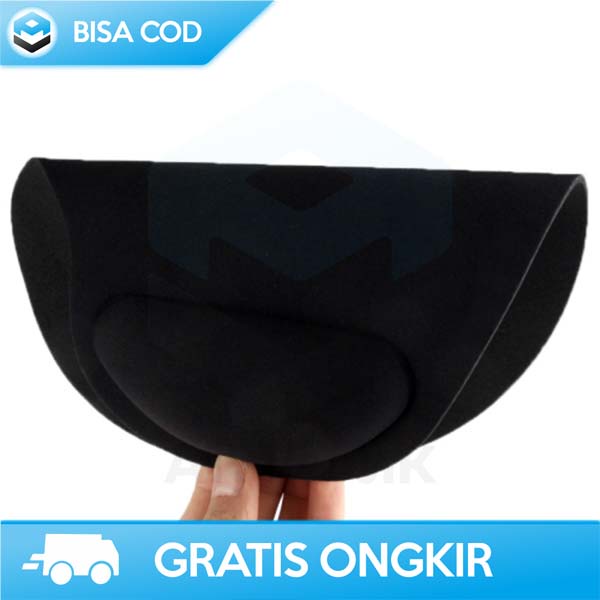 MOUSE PAD BANTALAN SLIM WRIST REST LYCRA ANTI SLIP GEL ANTI SLIP HITAM