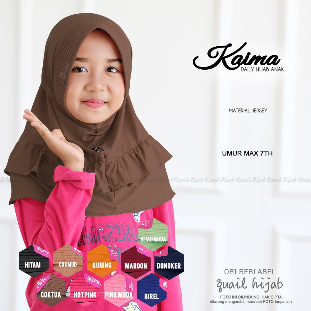 KAIMA QUAIL  JILBAB ANAK -  PROMO JILBAB QUAIL - ORIGINAL QUAIL HIJAB