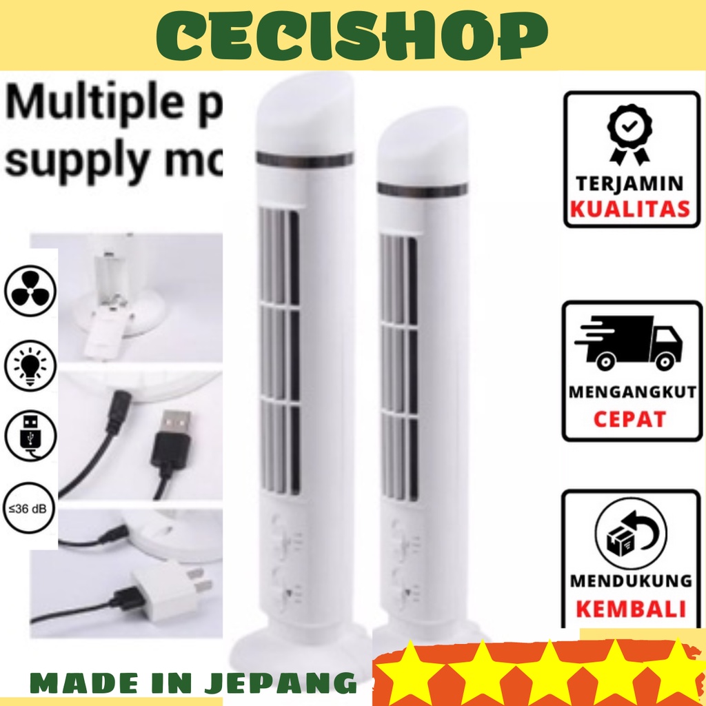 TOWER FAN Mini Tower fan Usb pendingin  air purifier Baterai Tower fan pendingin AC portabel Kipas B