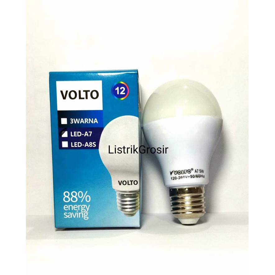 Lampu Bohlam Led A7 Jastec Volto 5w Putih SNI Lampu Premium