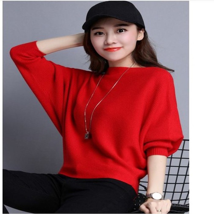 Ready   [Zara pj rajut red RO] blouse wanita rajut merah