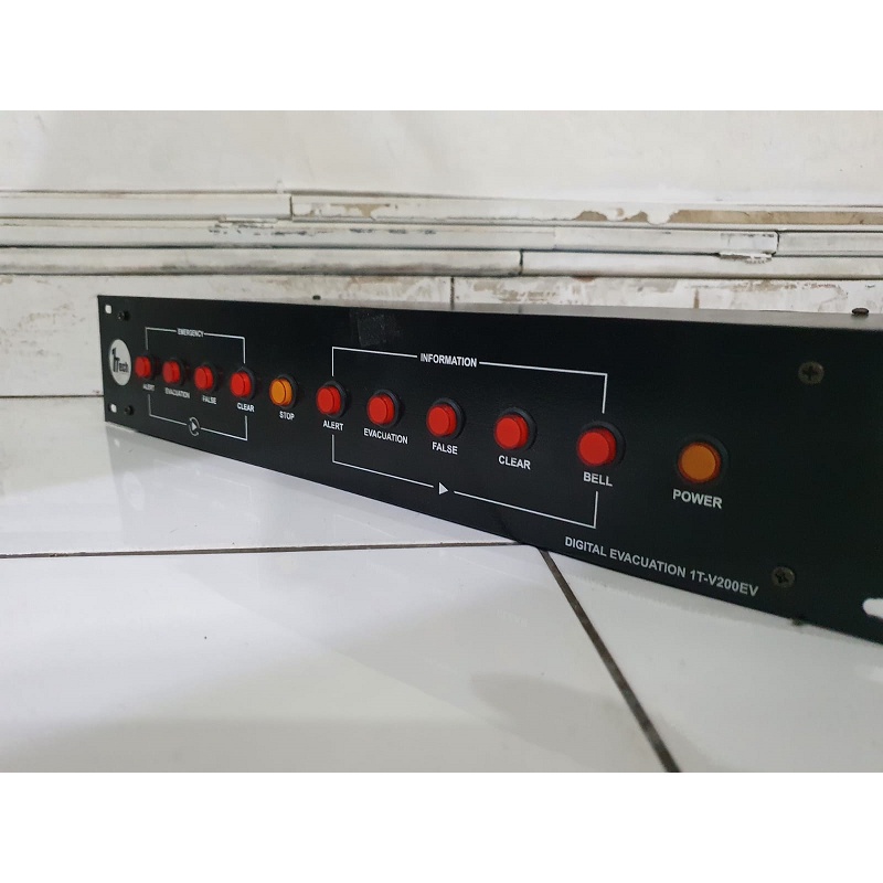 Digital Evacuation 1T-V200EV Emergency Message Panel Pengganti TOA Z FV200EV Ampli Evakuasi Alarm Sirine Evakuasi support 24V
