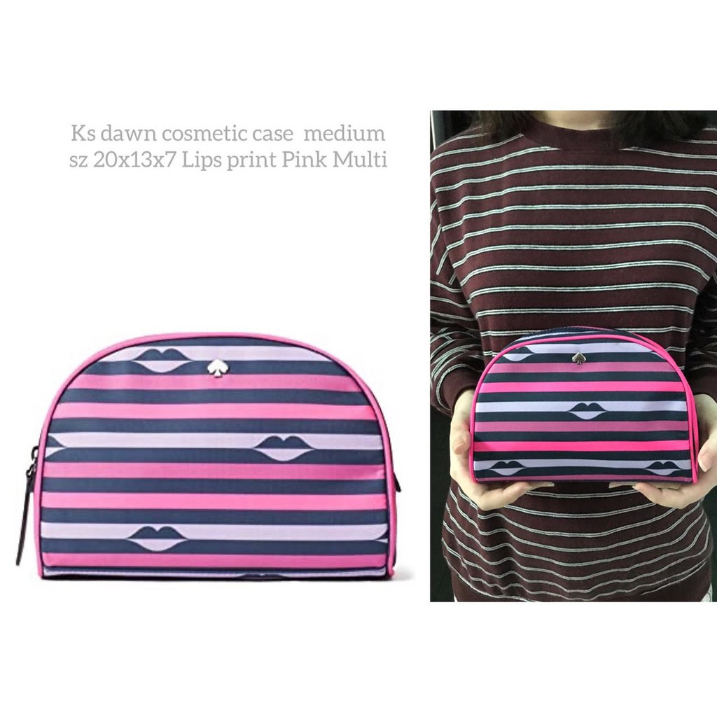 pouch kate spade dawn cosmetic case lips pink