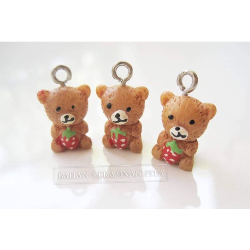 Charm teddy bear resin cute