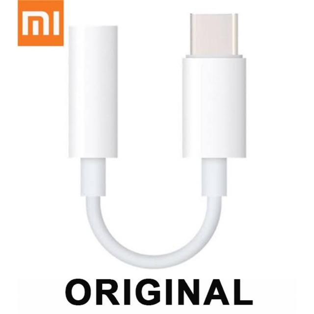 100% ORIGINAL XIAOMI MI KABEL CONVERTER USB TYPE C TO 3.5mm AUDIO HEADSET EARPHONE