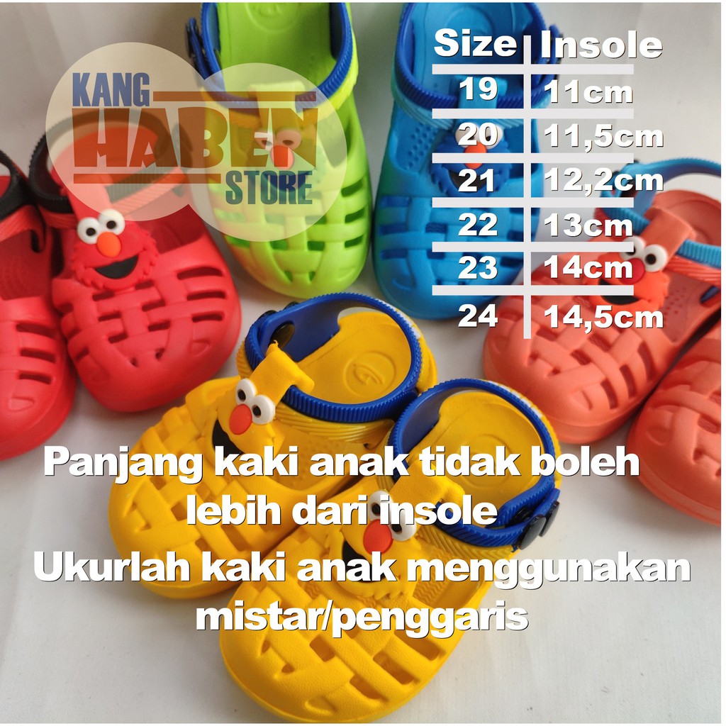 Sandal Lucu Anak Bayi Karakter ELMO Cocok untuk Laki laki dan Perempuan 257EL