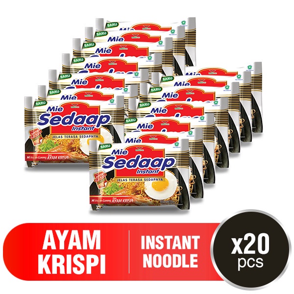 

s574gfd Sedaap Mie Instan Ayam Krispi 84 Gr X 20 Pcs Ff064151E