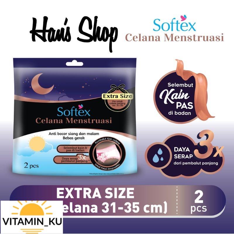 PROMO Softex Celana Menstruasi Extra Size 2 Pcs #Vitamin_KU