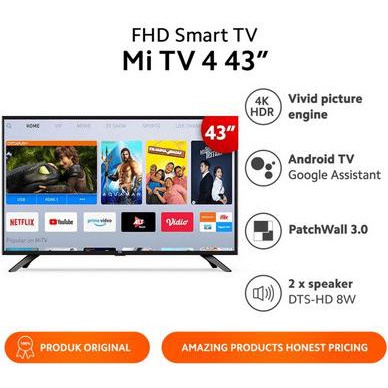 Xiaomi 43 Smart Android TV Full HD L43M5-AN Android tv versi 9.0 Termurah