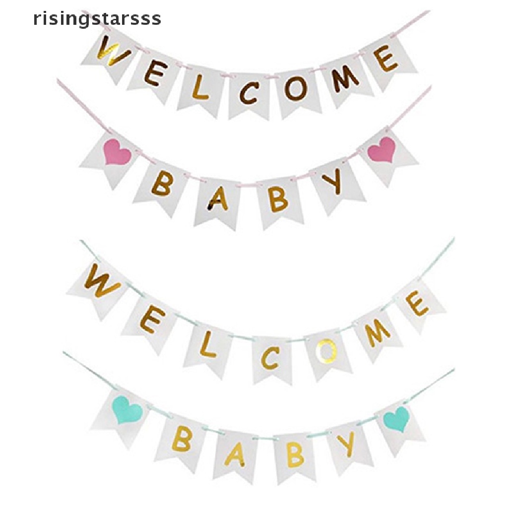 Rsid Spanduk Kertas Tulisan Welcome Untuk Dekorasi Ulang Tahun / Baby Shower