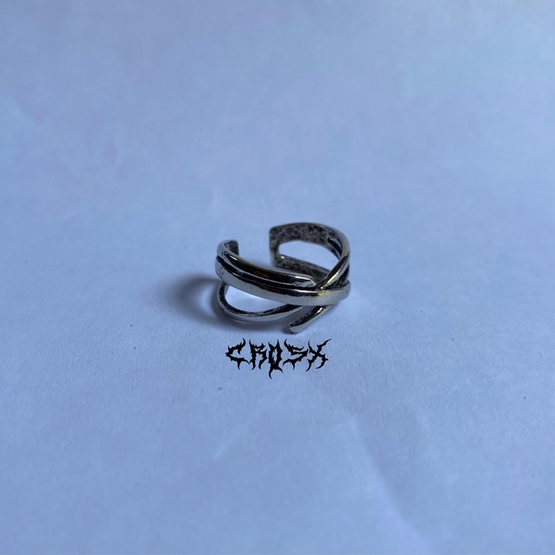 VINTAGE RETRO HIP HOP PUNK SILVER RING / CINCIN VINTAGE / CINCIN SILVER / AESTHETIC RING / CINCIN ESTETIK / CINCIN AESTHETIC / CINCIN PRIA / CINCIN WANITA / CINCIN PRIA WANITA