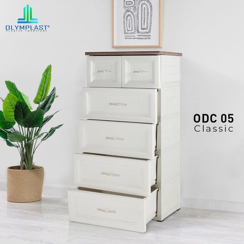 Drawer cabinet / lemari plastik 5 susun olymplast odc 05 classic