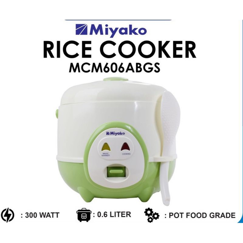 Miyako Rice Cooker 0.6 Liter MCM 606  BGS