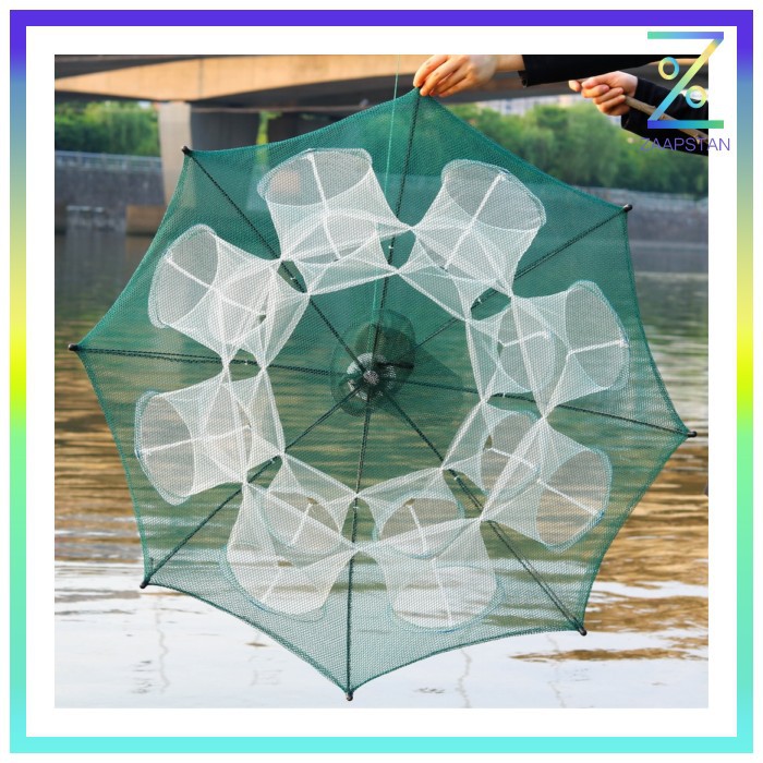 Jaring Pancing Ikan Hexagonal 8 Hole Fishing Net Trap Cage - Net001