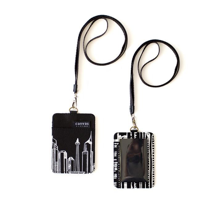 

✨BISA COD✨ ID Lanyard Jakarta Black Canvas Living