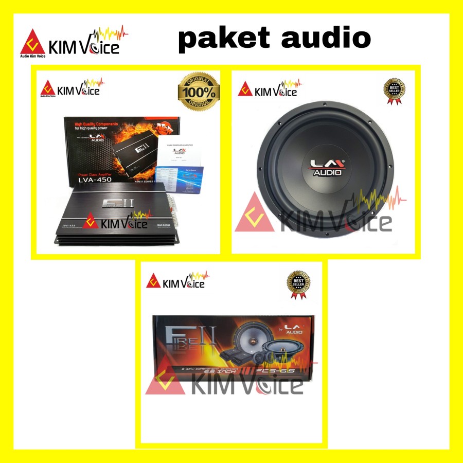 Promo Paket Audio LM audio (Power 4chl + Subwoofer 12 inch + Split 6inch) Termurah