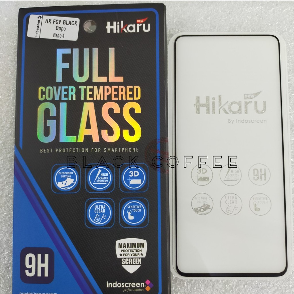 Tempered glass full oppo RENO 4 2020 screen guard Hikaru FCV