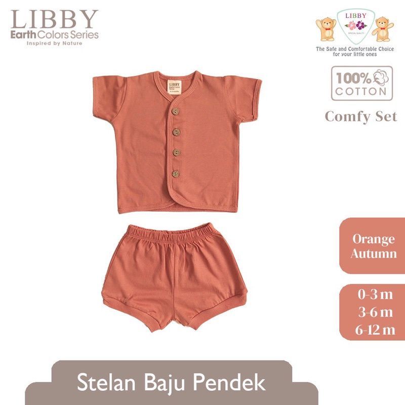 LIBBY COMFY SET EARTH COLOR SERIES Stelan Pendek kcg depan-celana pendek rib