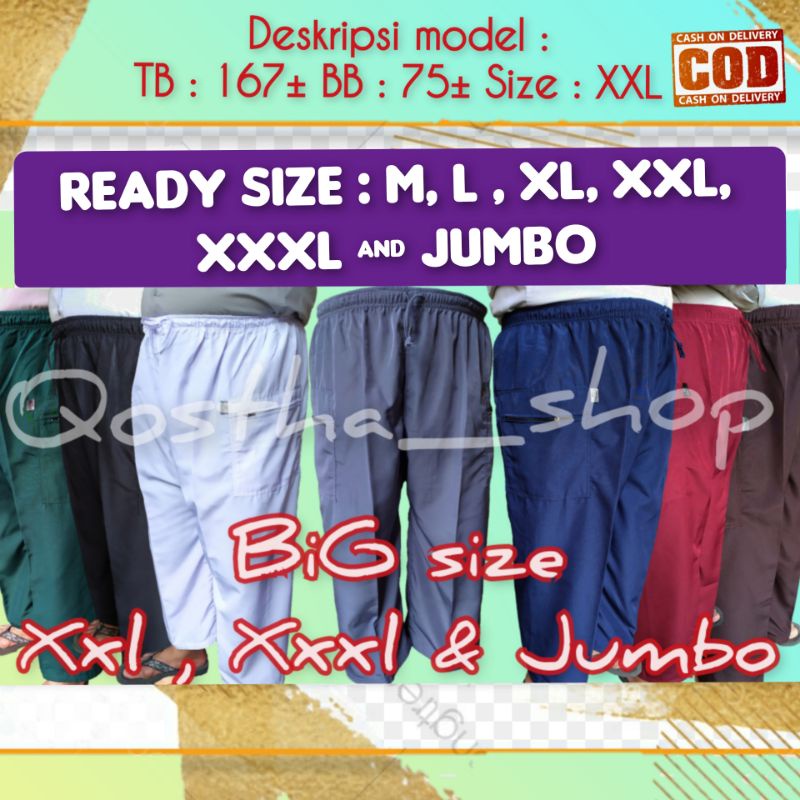 CELANA SIRWAL PANGSI KOMPRANG JUMBO XXXXL XXXL &amp; XXL HAJI &amp; UMROH PRIA JUMBO BIG SIZE