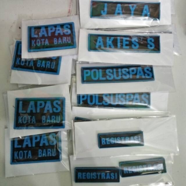 Papan Nama Patch Rubber/Karet Pesanan Khusus/Request