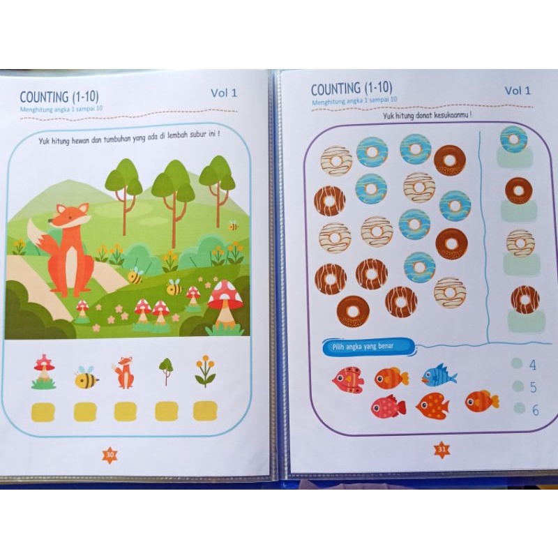 

Worksheet full color wipe clean busy book anak balita tk paud mainan edukasi buku aktivitas montessori
