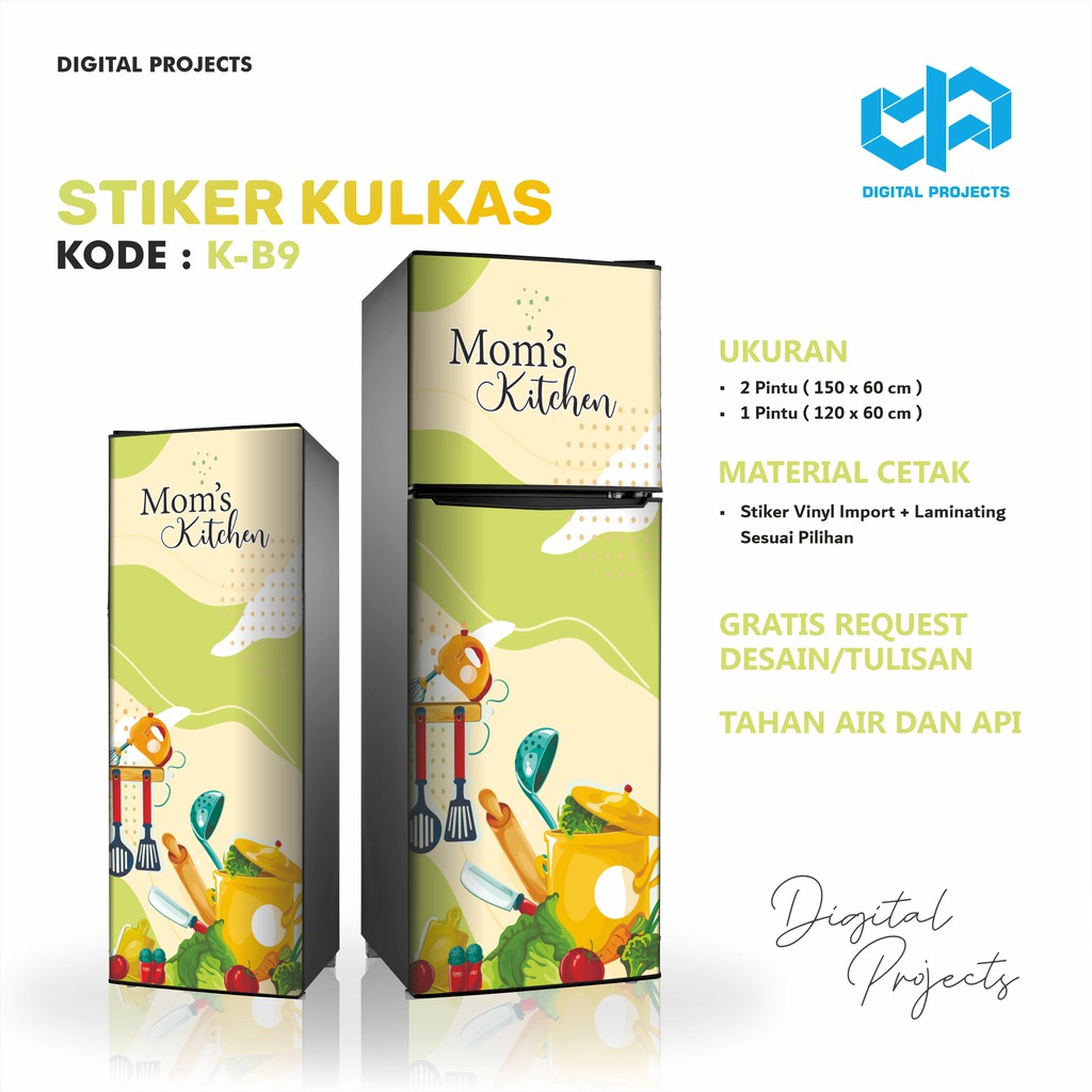  Stiker  Kulkas  1 Pintu  2  Pintu  Mom s Kitchen K B 