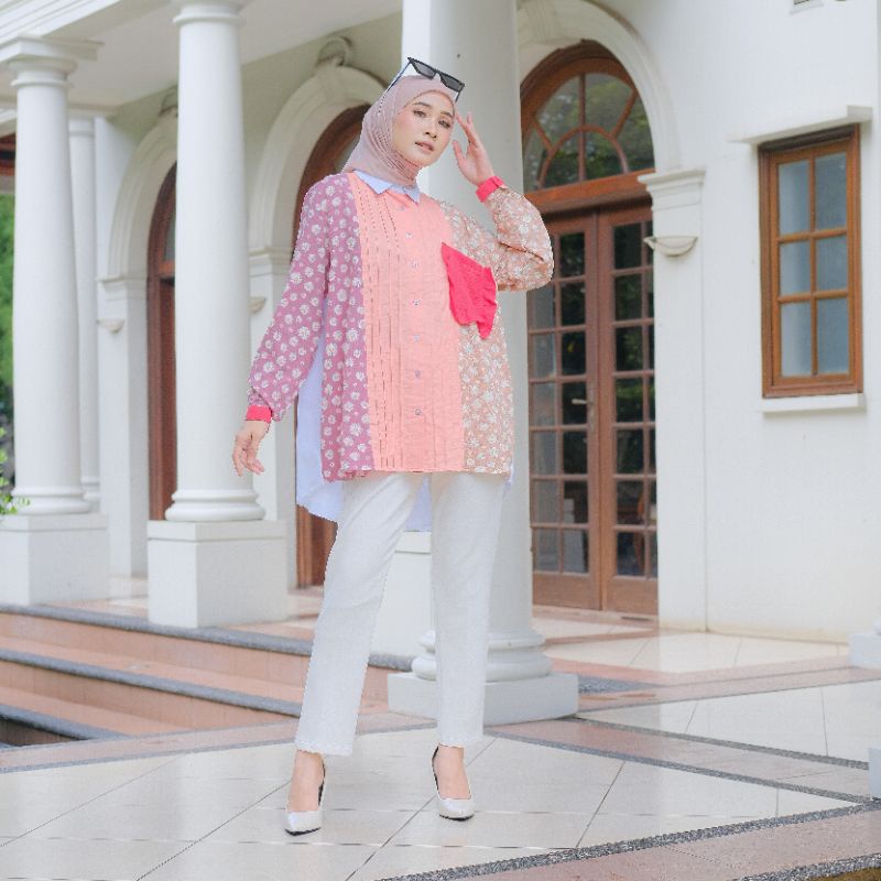 Eleanorre Lulu Top Pink Atasan Wanita