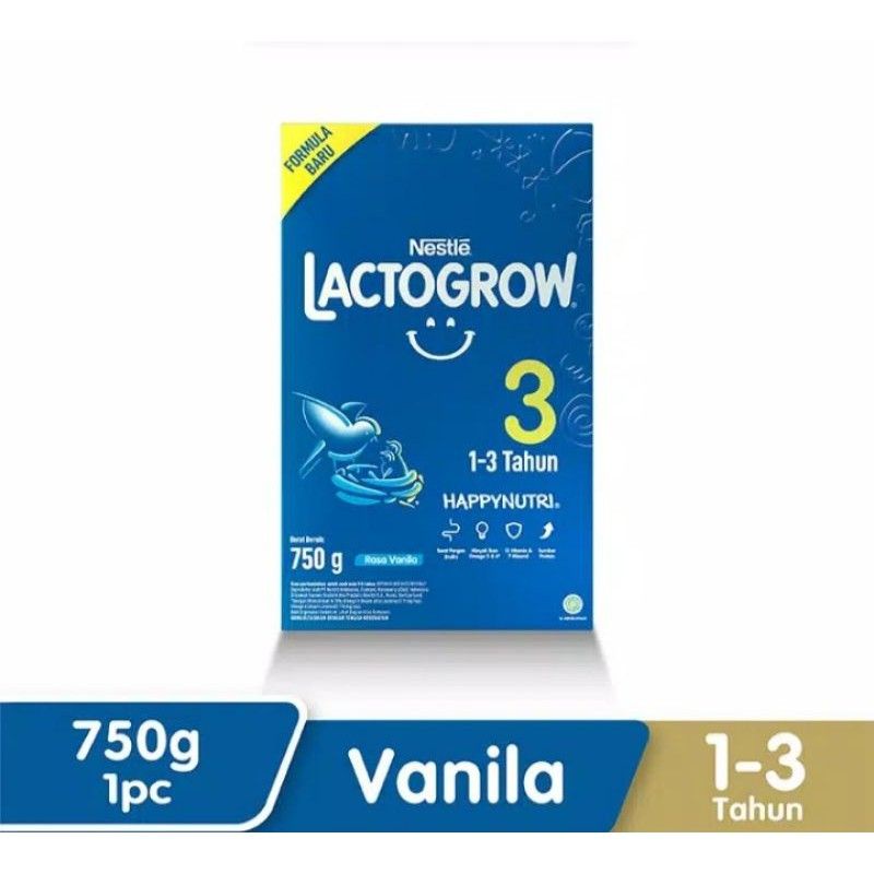 Lactogrow 3 Madu Plain Vanila Original 735 750 gr g